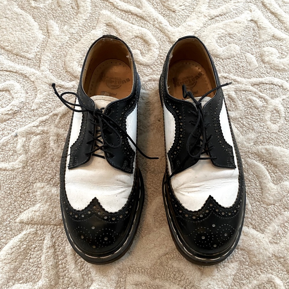 Dr. Martens 3989 Oxford black white tuxedo wingtip